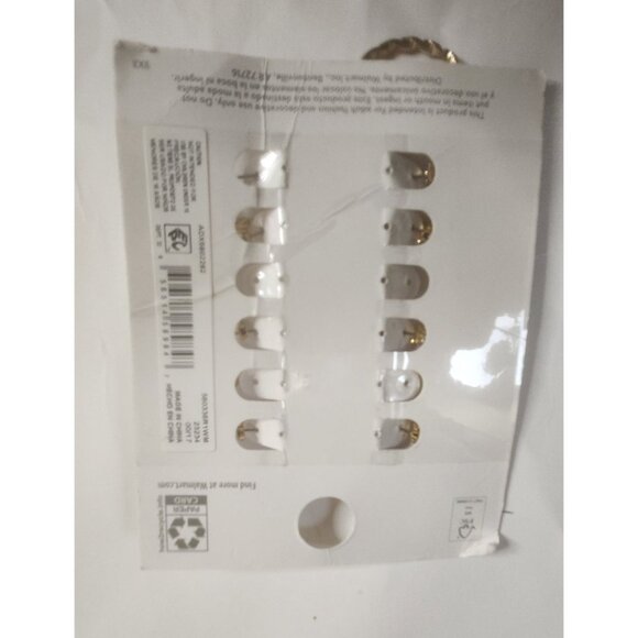 Time And Tru 6-Pair Gold-Tone Hypoallergenic Hoop Earrings Set - Picture 2 of 3